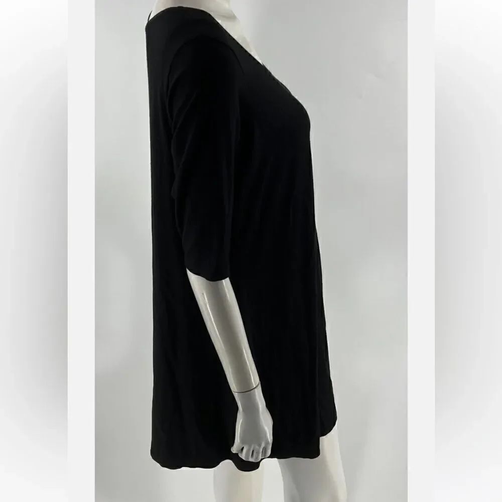 Eileen Fisher NWOT Stretch Jersey Knit Jewel Neck Dress. Size XS - Picture 2 of 4
